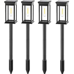 4 Balises solaires à piquer LUZY H34cm
