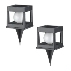 2 Balises Solaires à piquer ou à poser CUBYA H22cm