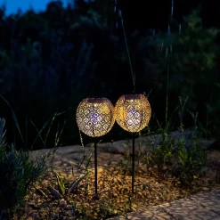 2 Balises solaires à planter AGADIR H45cm