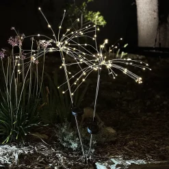 2 Balises solaires à planter FIREWORKS SPIKE H97cm