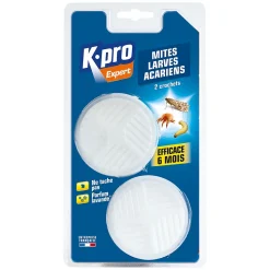 2 crochets anti mites, larves, acariens