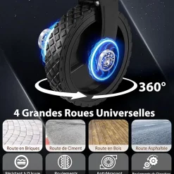 170 L Chariot de Transport Pliable avec Guidon Réglable, Porte-Bouteilles et Poche de Rangement,Pliable,Charge 100KG (Marron)