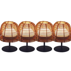 4 Lampes de table sans fil TWINS BOHEME H16cm