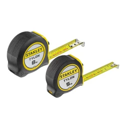 2 Mètres rubans mesures - mesure L.5m et L.8m - magnétique - marquage simple face - Stanley Tylon 30-657