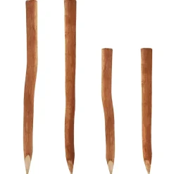 10 poteaux bois pour palissade 1,5m I diamètre 6-9cm I poteau de clôture Aquagart