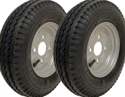 4.80/4.00-8 roues haute vitesse légales 338kgs, 400 8 6ply 100mm PCD - set of 2