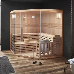 - Sauna traditionnel SKYLINE BIG XL - 200 x 200 cm pour 6 personnes