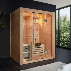 - Sauna traditionnel SKYLINE L - 150 x 120 cm pour 3 personnes