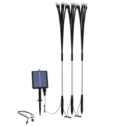 3 Torches solaires 30 boules connectées LYRA FAMILY H70cm