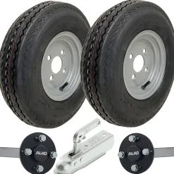 4.80/4.00-8 Trailer Kit High Speed Road Legal 6-ply Wheels, Axles & Hitch 690kgs