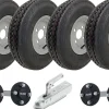4.80/4.00-8 Twin Axle Trailer Kit High Speed Road Legal Wheels, Axles & Hitch