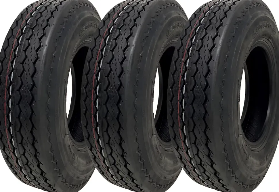 4.80/4.00-8 Wanda Trailer Tyre 6ply High Speed E-Marked Road Legal (Set of 3)
