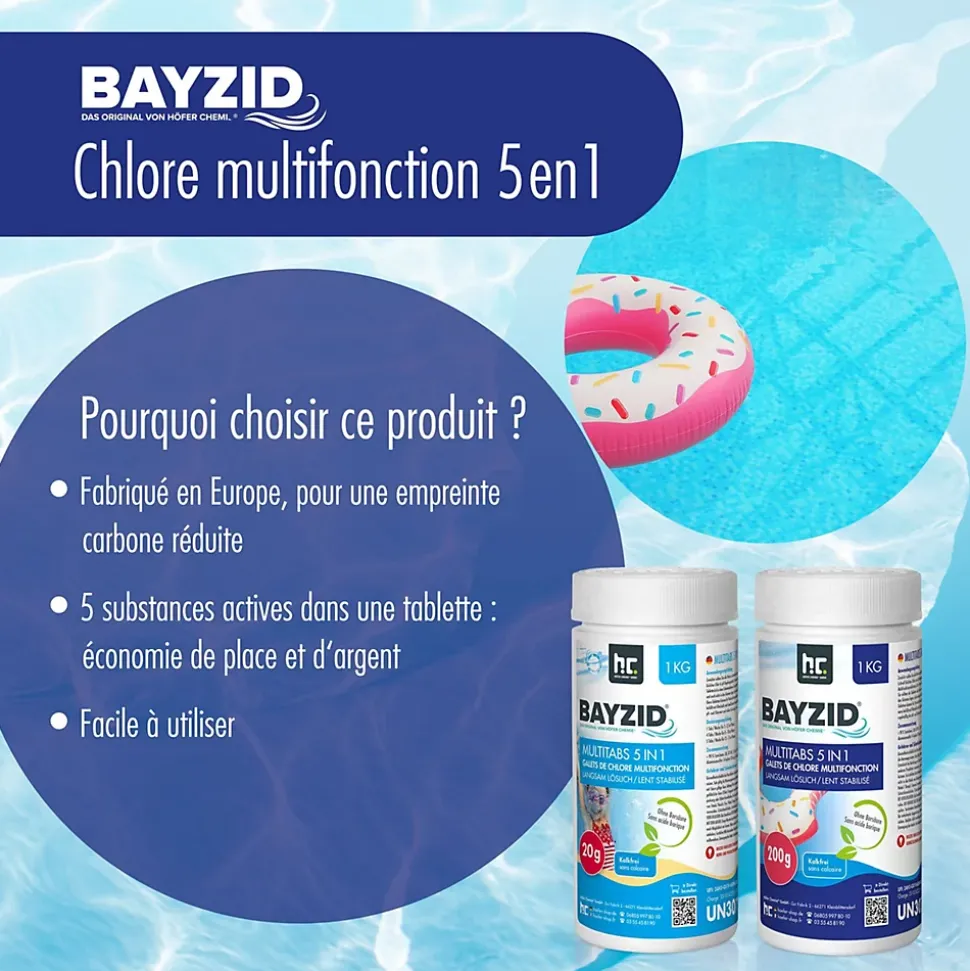 4 x 5 Kg Galets De Chlore Multifonction 5 En 1 Bayzid De 200g En Sceaux