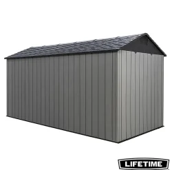 Abri de jardin 60477 en résine gris surface totale 8,79m² Lifetime