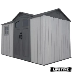 Abri de jardin 60493 en résine gris Stormdust surface totale 7,24m² Lifetime
