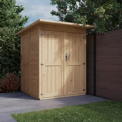 Abri de jardin + plancher GoodHome Stafford en bois coloris naturel ép.14 mm surface extérieure 3,04 m²