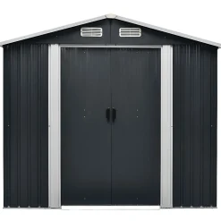 Abri de jardin Blooma Basic en métal coloris gris ép.0,3 mm surface extérieure 6,65 m²