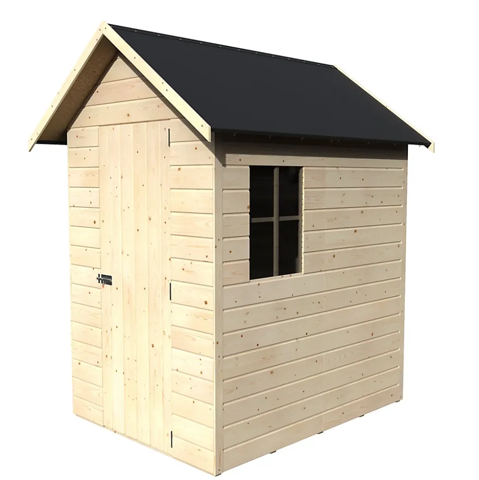 Abri de jardin Blooma Selwyn en bois coloris naturel ép.12 mm surface extérieure 2,75 m²
