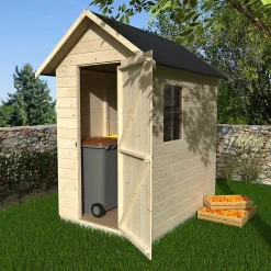 Abri de jardin Blooma Selwyn en bois coloris naturel ép.12 mm surface extérieure 2,75 m²