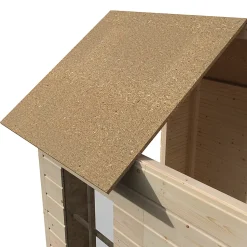 Abri de jardin Blooma Selwyn en bois coloris naturel ép.12 mm surface extérieure 2,75 m²