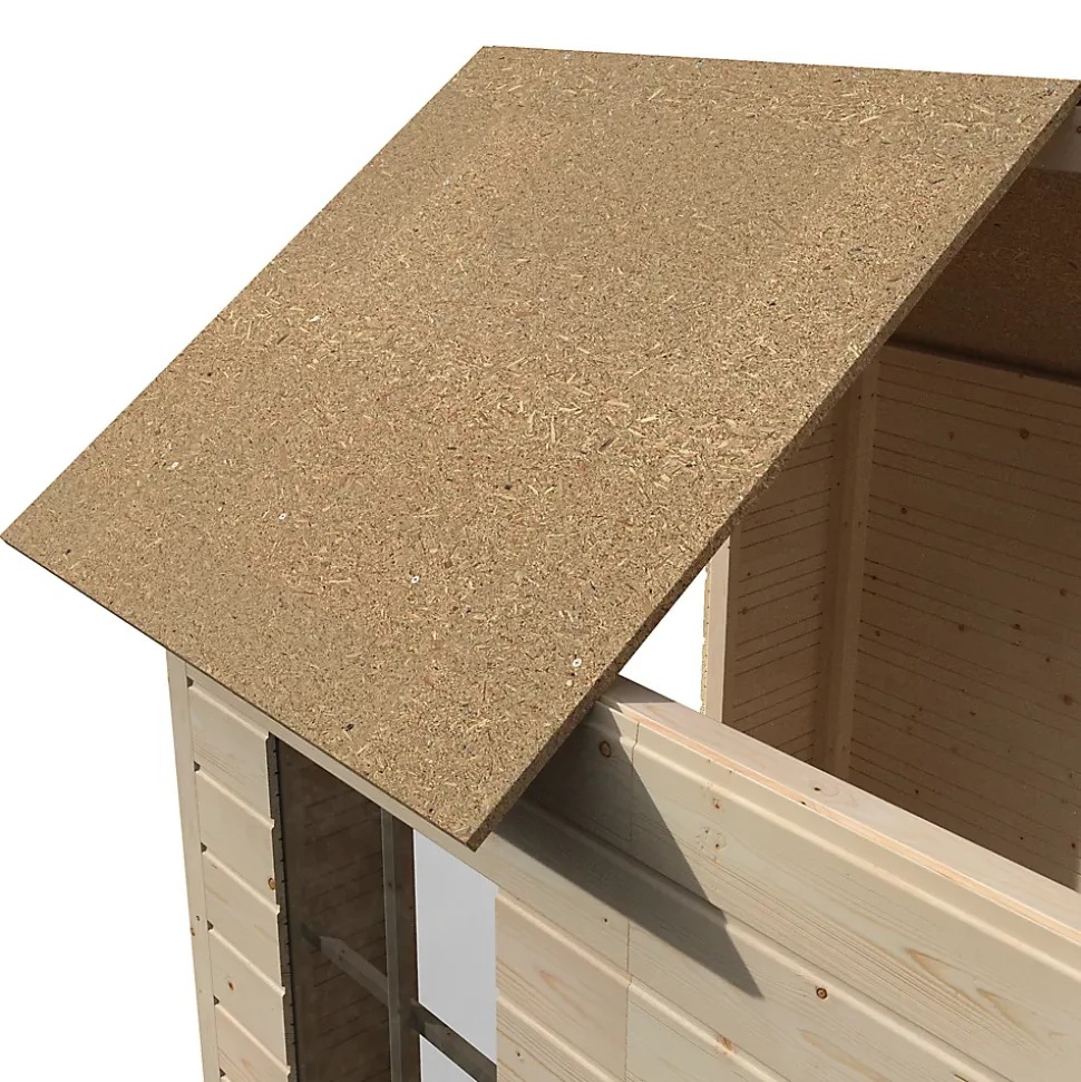 Abri de jardin Blooma Selwyn en bois coloris naturel ép.12 mm surface extérieure 2,75 m²
