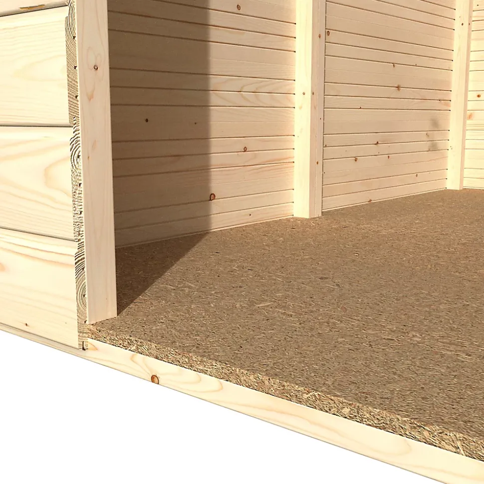 Abri de jardin Blooma Selwyn en bois coloris naturel ép.12 mm surface extérieure 2,75 m²