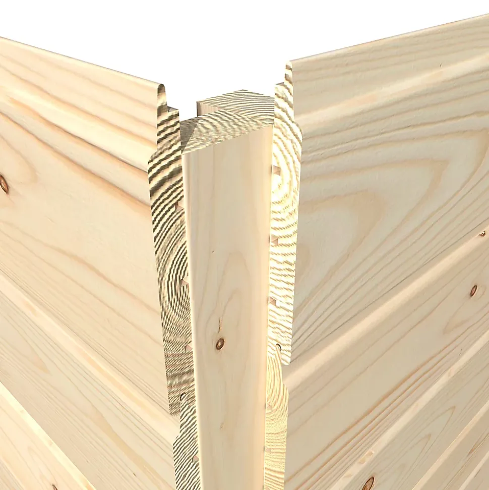 Abri de jardin Blooma Selwyn en bois coloris naturel ép.12 mm surface extérieure 2,75 m²