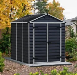 Abri de jardin Canopia Skylight en polycarbonate gris anthracite et aluminium surface totale hors tout 4,2m²