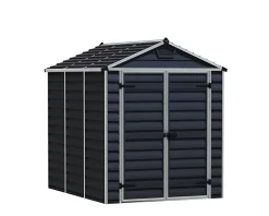 Abri de jardin Canopia Skylight en polycarbonate gris anthracite et aluminium surface totale hors tout 4,2m²