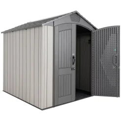 Abri de jardin en résine Stormdust Lifetime coloris gris & anthracite surface extérieure 4,58 m²