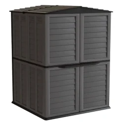 Abri de Jardin Extérieur Anthracite - Coffre de Jardin Polypropylène 151x146x200 - Rangement Outils, Vélos ARTPLAST