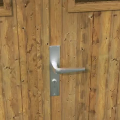 Abri de jardin Klikstrom Belaïa bois traité autoclave marron ép.28 mm toiture monopente surface totale 6.72m²