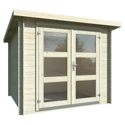 Abri de jardin Klikstrom Mokau bois coloris naturel toiture monopente ép.19 mm surface totale 6m²