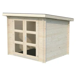 Abri de jardin Klikstrom Mokau bois coloris naturel toiture monopente ép.19 mm surface totale 6m²