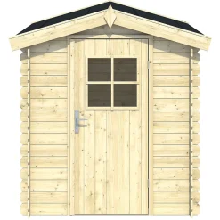 Abri de jardin Klikstrom Mokau bois coloris naturel ép.19 mm surface totale 3,46m²