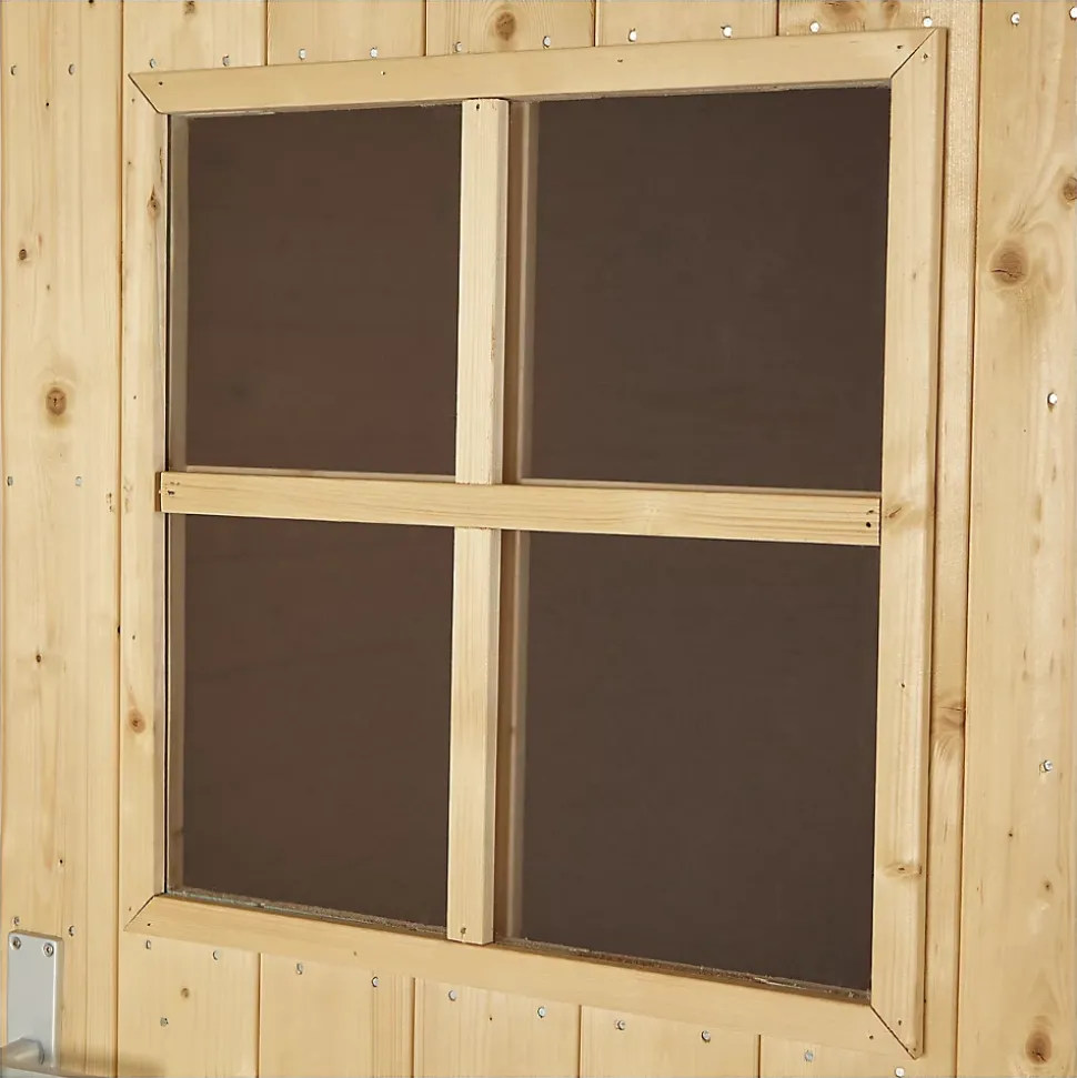 Abri de jardin Klikstrom Mokau bois coloris naturel ép.19 mm surface totale 3,46m²