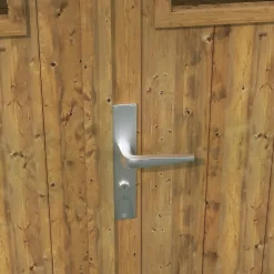 Abri de jardin Klikstrom Mokau bois traité autoclave marron ép.19 mm toiture monopente surface totale 6m²