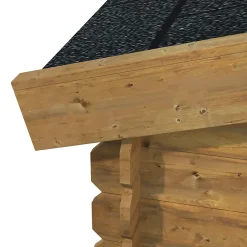 Abri de jardin Klikstrom Belaïa bois traité autoclave marron ép.28 mm surface totale 7.4m²