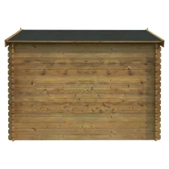 Abri de jardin Klikstrom Belaïa bois traité autoclave marron surface ép.28 mm totale 9.3m²