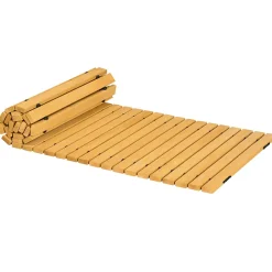 Allée chemin de jardin en lattes de bois enroulable - dim. 185L x 60l x 1,9H cm - bois de sapin pré-huilé