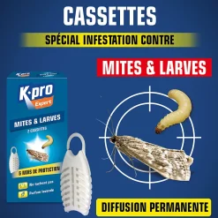Anti-mites Kapo mites et larves pour les penderies jusqu'a 3 m³