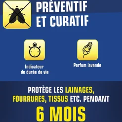 Anti-mites Kapo mites et larves pour les penderies jusqu'a 3 m³