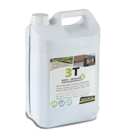 Antimousse concentré 3T 5 litres à diluer pour 1000 m2 de traitement toit toiture mur et sol