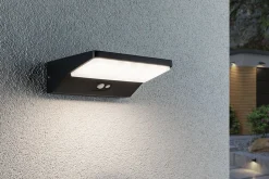 Applique d'extérieur LED Ronea Détecteur de mouvement crépusculaire (IR) IP44 180x150mm 3000K 7,4W 400lm 230V Gris foncé Aluminium