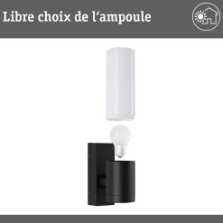 Applique d'extérieur Tralia IP44 65x250mm max. 10W 230V Anthracite Aluminium