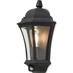Applique murale à détection Richelieu E27 60W IP44 GoodHome noir