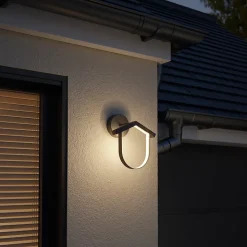 Applique murale Calenzana LED intégrée 420lm 12W IP44 GoodHome gris anthracite