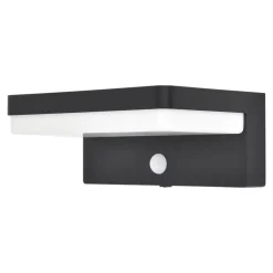 Applique murale solaire rectangulaire Woodruff 300 lms IP54 Goodhome noir
