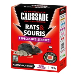Appât pâte fluo anti-nuisibles rats et souris 150g (x10)