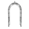 Arche de jardin CLEO - 140 cm revêtement en poudre noir
